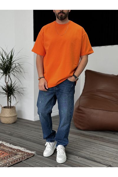 BYBASICMAN Orange Two Thread Basic T-Shirt V2 Jj-692