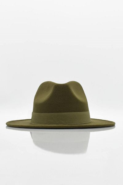 Külah Women's Boater Khaki Cowboy Panama Fedora Hat