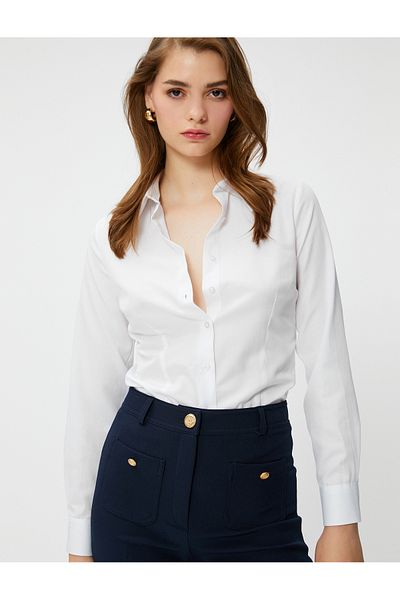 Koton Πουκάμισο Slim Fit Basic μακρυμάνικο