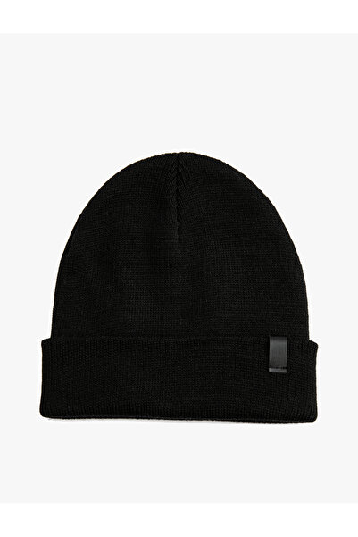 Koton Basic Beret with Label Detail