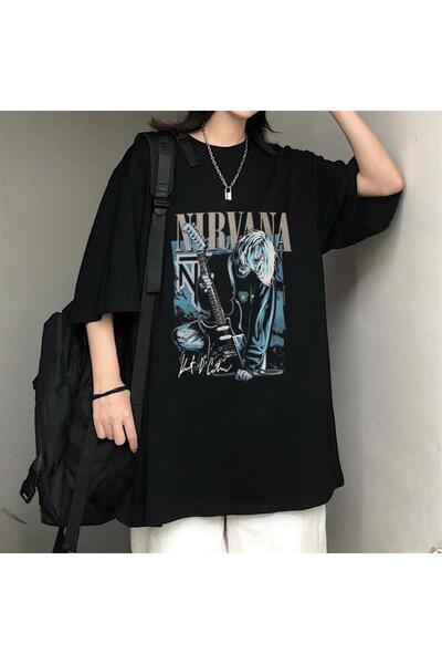 Toum Μπλουζάκι Enya Takı Nirvana Μαύρο Unisex Oversize