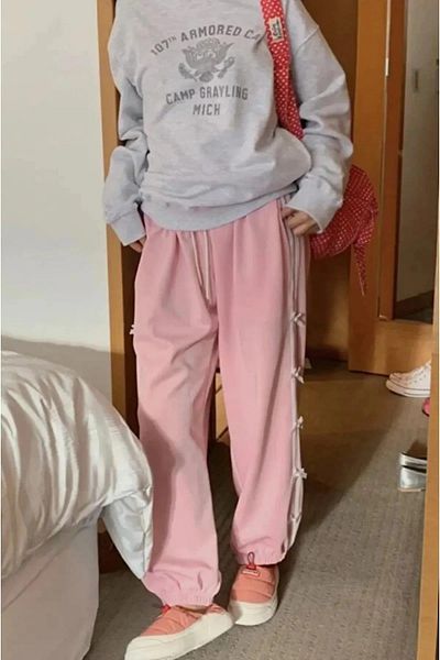 DESTİNE Loots Pink - Φούτερ με αλεξίπτωτο Unisex με ρίγες στο πλάι