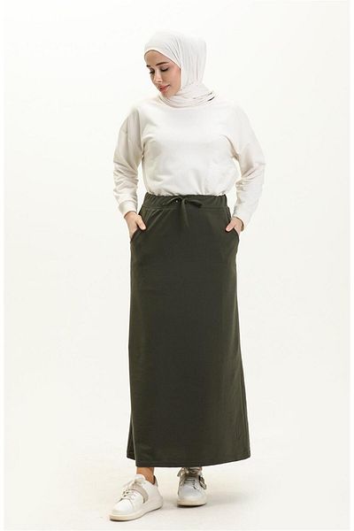 Bwest Tie Waist Pocket Sports Skirt - 00152.005 - Khaki