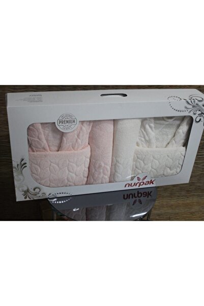 Nurpak Οικογενειακό Σετ μπουρνούζι 8 τεμαχίων - 100% βαμβάκι σε σκόνη-k