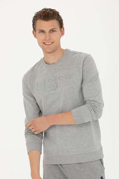 U.S. Polo Assn. Ανδρικό φούτερ Grey Melange - Basic, 50269402 -VR086