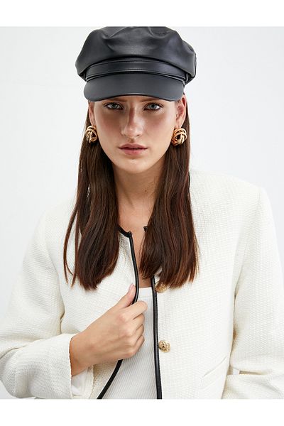 Koton Gold Buttoned Tweed Jacket