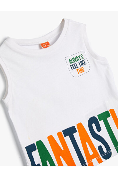 Koton Athlete Crew Neck Slogan Printed Cotton