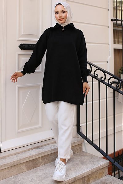 giyze Knitwear Tunic Black 11043-10