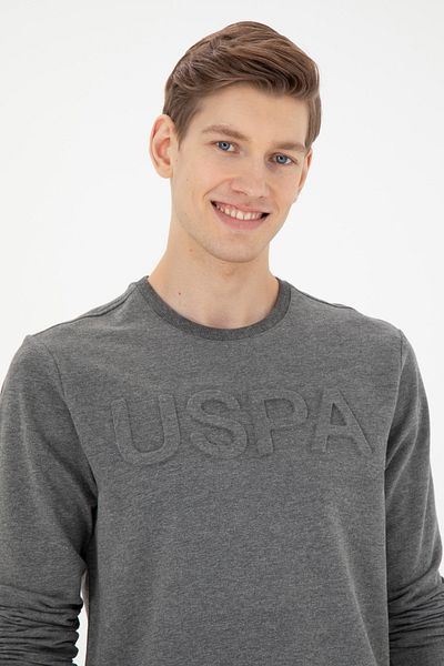 U.S. Polo Assn. Men's Anthracite Melange Basic Sweatshirt 50269402-Vr081