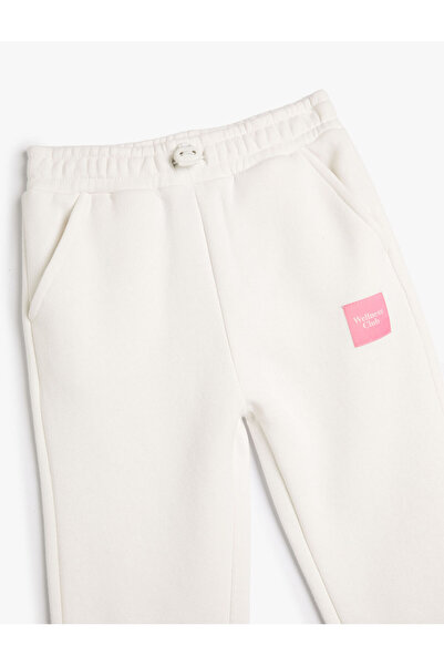 Koton Jogger Sweatpants with Label Detail, Pockets, Elastic Waist