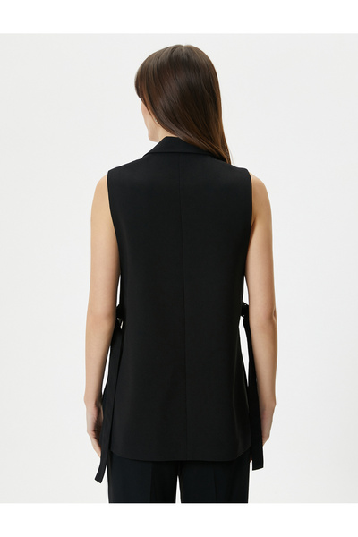 Koton Γιλέκο Ανοιχτές Πλαϊνές Κουμπωτές Πόρπες Λεπτομερείς