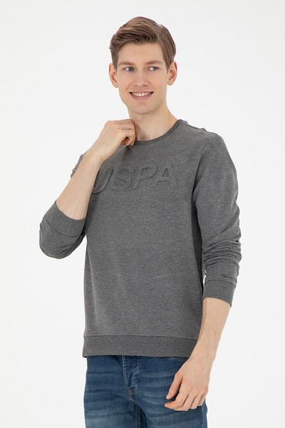 U.S. Polo Assn. Men's Anthracite Melange Basic Sweatshirt 50269402-Vr081