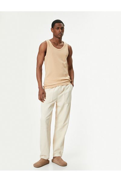 Koton Cotton Blended Basic Tank Top - Round Neck