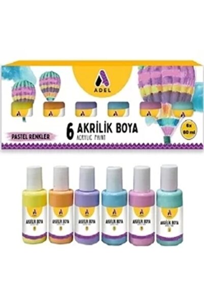 Adel AKRİLİK BOYA 60X6 PASTEL RENKLER