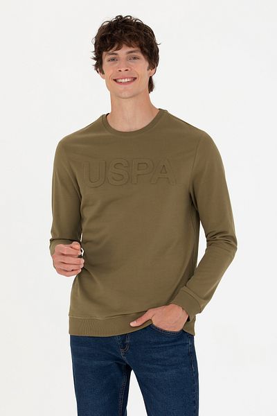 U.S. Polo Assn. Мъжки суитшърт в цвят каки - базов модел 50269402-VR027
