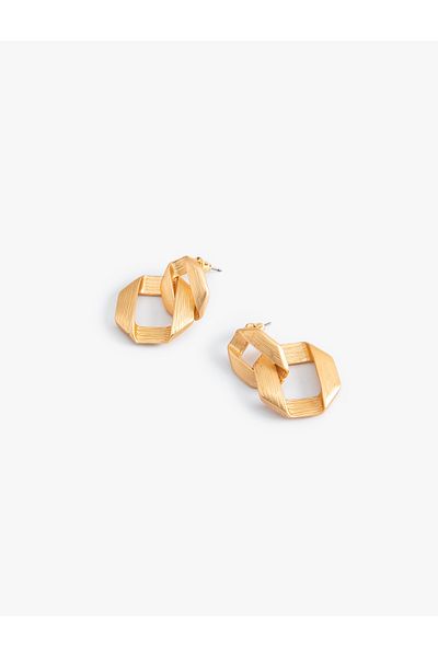 Koton Geometric Earring Steel Blended Medium Size