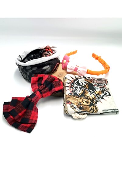 Monalisa Home طقم باندانا بإبزيم على شكل تاج - ملون ومنقوش