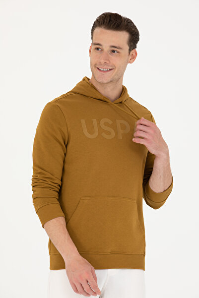 U.S. Polo Assn. سويت شيرت رجالي كاكي فاتح أساسي 50269396-VR183