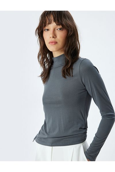 Koton Long Sleeve Turtleneck Slim Fit Modal T-shirt