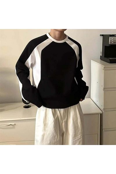 Touz Moda Y2K Unisex Oversize Μαύρο Φούτερ - Crew Neck Streetwear