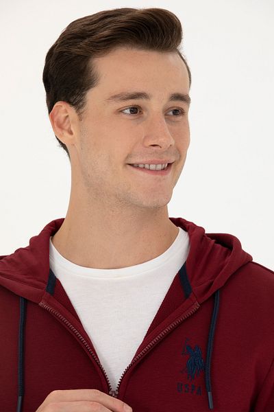 U.S. Polo Assn. Us Polo Assn. Мъжки суичър - бордо червено 50269401 -Vr014