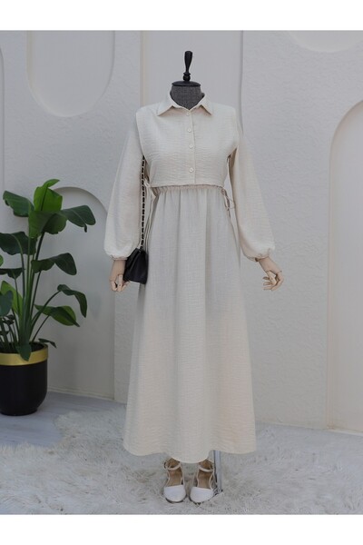 Modamorfo Dress Set with Shirt Detail on Top