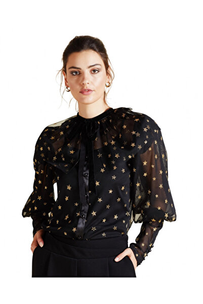 SERPİL Serpil Kadın Siyah Gömlek 33425