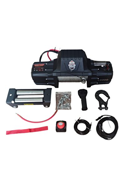 Hunter Vinç 12000 LB Çelik Halat 4x4 Offroad 12V