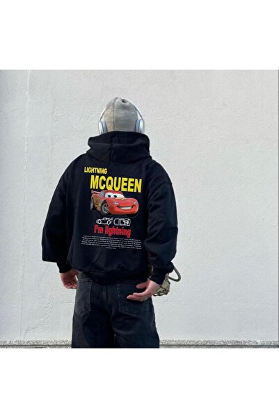 Toum MODESSY Hanorac Unisex Lightning Mcqueen Cars Negru