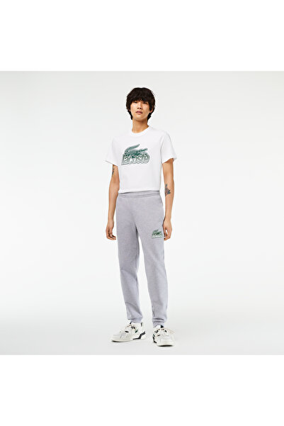 Lacoste Erkek Slim Fit Baskılı Gri Eşofman Altı