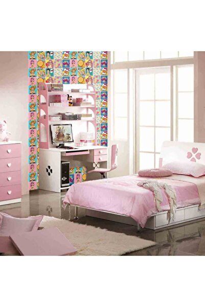 TİNK Kendinden Yapışkanlı Karma Popart Desenli Pvc Karo 20x20 Cm 6'lı Paket