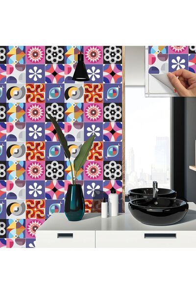 TİNK Kendinden Yapışkanlı Şeker Desenli Pvc Karo 30x30 Cm (4 Adet) 0,36 M2