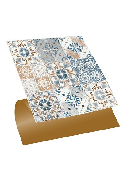 TİNK Kendinden Yapışkanlı Mavi Fas 4 Desenli Pvc Karo 30x30 Cm (56 Adet) 5m2