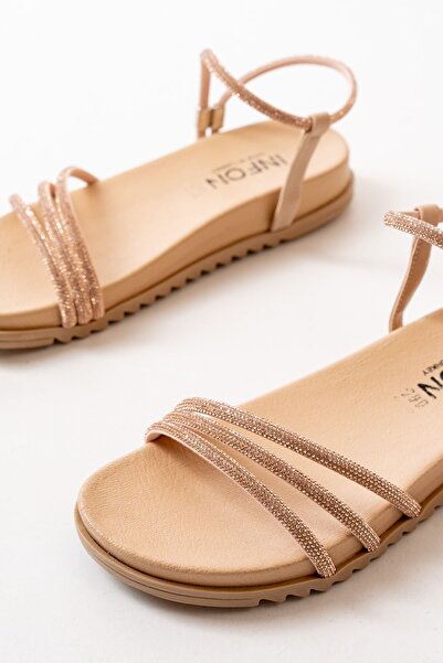 serkanseyyid 1001-1100 Nut Rose Stone Daily Women's Sandals