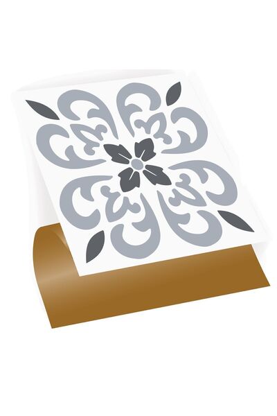 TİNK Kendinden Yapışkanlı Banyo Mutfak Kaplama Geometrik 07 Desenli Pvc Karo 30x30 Cm (11 ADET) 1 M2