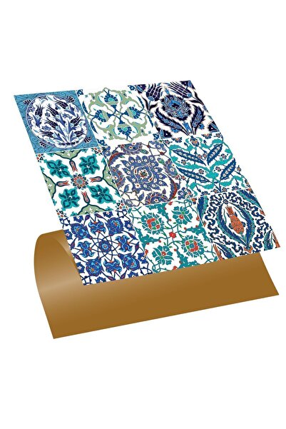 TİNK Kendinden Yapışkanlı Tezgah Arası Çini 019 Desenli Pvc Karo 30x30 Cm (4 ...