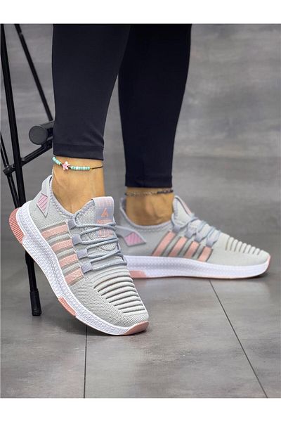homiro Tricotaj de damă cu șireturi Pantofi sport - Ice Powder