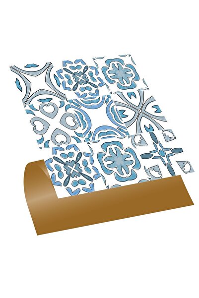 TİNK Kendinden Yapışkanlı Mavi Kabuki Desenli Pvc Karo 30x30 Cm (4 ADET) 0,36 M2