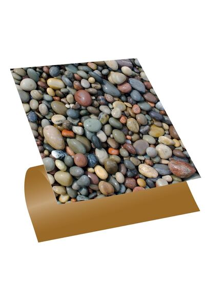 TİNK Kendinden Yapışkanlı Çakıl Taşı Desenli Silinebilir Pvc Karo 30x30 Cm (11 ADET) 1m2