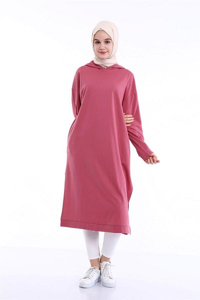 Bwest Long Hooded Basic Atlas Sweatshirt - 03007.101 - Dusty Rose