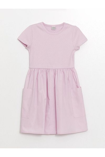 LC Waikiki Lcw Rundhalsausschnitt Kurzarm Mädchenkleid