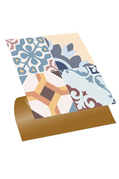TİNK Kendinden Yapışkanlı Modern 4'lü Desenli Pvc Karo 30x30 Cm (56 Adet) 5m2