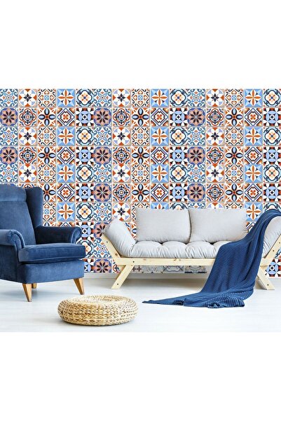 TİNK Kendinden Yapışkanlı Karma Meksika Desenli Pvc Karo 10x10 Cm 20'li Paket