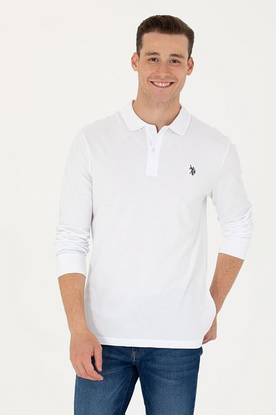 U.S. Polo Assn. Ανδρικό λευκό φούτερ - Βασικό μοντέλο 50269405 -VR013