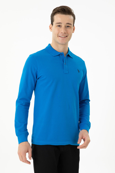U.S. Polo Assn. Hanorac de bază albastru cobalt pentru bărbați 50269405 -VR077