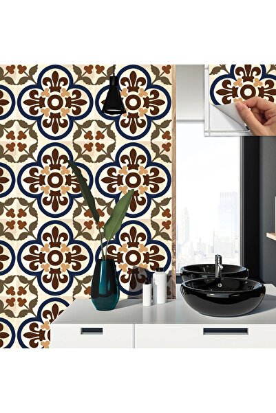 TİNK Kendinden Yapışkanlı Banyo Mutfak Kaplama Fas 05 Desenli Pvc Karo 30x30 Cm (11 ADET) 1 M2