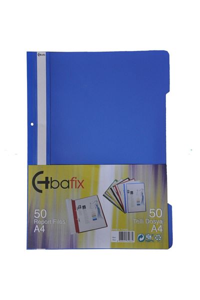 Bafix Blue Ring Binder Plastic - A4, Pack of 50