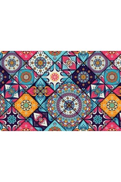 TİNK Tile Patterned PVC 4-Piece Placemat 30x45 Cm