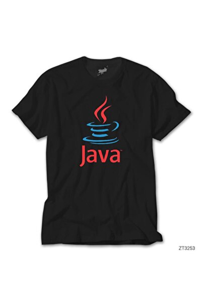 WAKHA Tricou negru cu logo Java