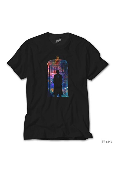 WAKHA Tricou negru Doctor Who Tardis Space 2XL